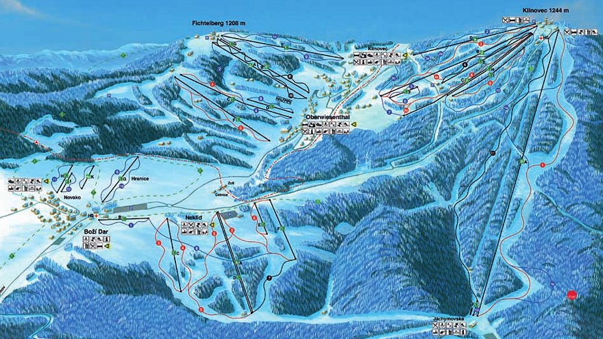 Zimní bežecká mapa Karlovarska